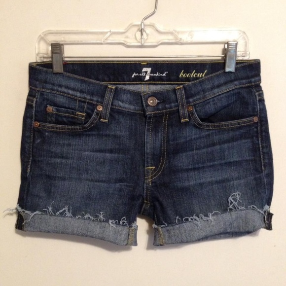 7 For All Mankind Pants - 7 For All Mankind Cut Off Denim Blue Jean Shorts